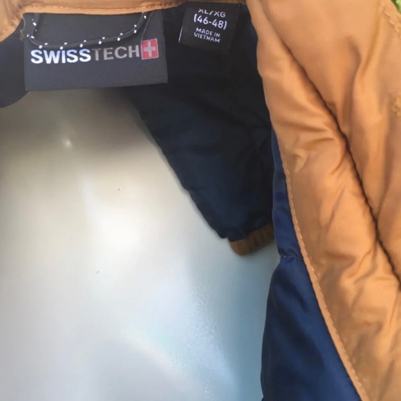 Swiss Tech Zippered Puffer Vest Tan Brown Men's Size:XL (46-48) - Picture 10 of 13